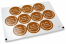 Communion envelope seals - la mia prima comunione brown with white wreath | Bestbuyenvelopes.ie