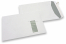 Window envelopes, white, 229 x 324 mm (C4), window on right  40 x 110 mm, window position 20 mm from the right side and 60 mm from the top, 120 gram, closure with seal strip, weight each approx. 20 g. | Bestbuyenvelopes.ie