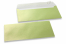 Lime green coloured mother-of-pearl envelopes - 110 x 220 mm | Bestbuyenvelopes.ie