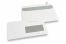 Laser printer envelopes, 110 x 220 mm (DL), window right 40 x 110 mm, window position 15 mm from the right side and 20 mm from the bottom | Bestbuyenvelopes.ie