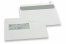 Window envelopes, white, 156 x 220 mm (EA5), window on left 40 x 110 mm, window position 20 mm from the left side and 66 mm from the bottom, 90 gram, closure with seal strip, weight each approx. 5 g. | Bestbuyenvelopes.ie