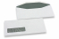 Window envelopes, white, 114 x 229 mm (C5/6), window on left 30 x 100 mm, window position 15 mm from the left side and 20 mm from the bottom, 80 gram, gummed closure | Bestbuyenvelopes.ie