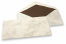 Marbled envelopes - 110 x 220 mm, marbled brown, lined interior brown | Bestbuyenvelopes.ie