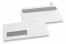 Window envelopes, white, 110 x 220 mm (EA5/6), window on left 30 x 100 mm, window position 15 mm from the left side and 20 mm from the bottom, 80 gram, strip closure | Bestbuyenvelopes.ie