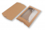 Brown pillow boxes  - 162 x 229 x 35 mm - with window 120 x 180 mm | Bestbuyenvelopes.ie
