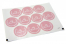 Baptism envelope seals - mi bautizo pink with white wreath | Bestbuyenvelopes.ie