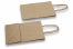 Paper carrier bags with twisted handles - brown striped, 140 x 80 x 210 mm, 90 gr | Bestbuyenvelopes.ie