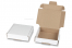 Folding shipping boxes - white, 110 x 110 x 28 mm | Bestbuyenvelopes.ie