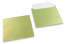 Lime green coloured mother-of-pearl envelopes - 155 x 155 mm | Bestbuyenvelopes.ie
