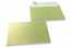 Lime green coloured mother-of-pearl envelopes - 170 x 170 mm | Bestbuyenvelopes.ie