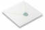 Wax seals - French lily light blue on envelope | Bestbuyenvelopes.ie