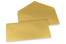 Coloured greeting card envelopes - gold metallic, 110 x 220 mm | Bestbuyenvelopes.ie