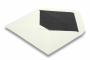 Lined ivory white envelopes - black lined