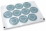 Love envelope seals - blue with white heart with leaves | Bestbuyenvelopes.ie