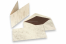 Marbled envelope (96 x 181 mm) and card (90 x 173 mm) - marbled brown, lined interior brown | Bestbuyenvelopes.ie