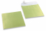 Lime green coloured mother-of-pearl envelopes - 170 x 170 mm | Bestbuyenvelopes.ie