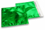 Coloured metallic foil envelopes green holographic - 220 x 220 mm | Bestbuyenvelopes.ie