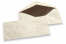Marbled envelopes - 96 x 181 mm, marbled brown, lined interior brown | Bestbuyenvelopes.ie