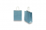 Paper carrier bags with twisted handles - blue metallic, 180 x 80 x 220 mm, 90 gsm | Bestbuyenvelopes.ie