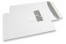 Window envelopes, white, 240 x 340 mm (EC4), window on left 45 x 110 mm, window position 25 mm from the left side and 70 mm from the top, 120 gram, closure with seal strip, weight each approx. 21 g. | Bestbuyenvelopes.ie