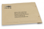 Brown grass-paper bubble envelopes - example with print on the frontside