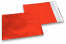 Red coloured matt metallic foil envelopes - 165 x 165 mm | Bestbuyenvelopes.ie