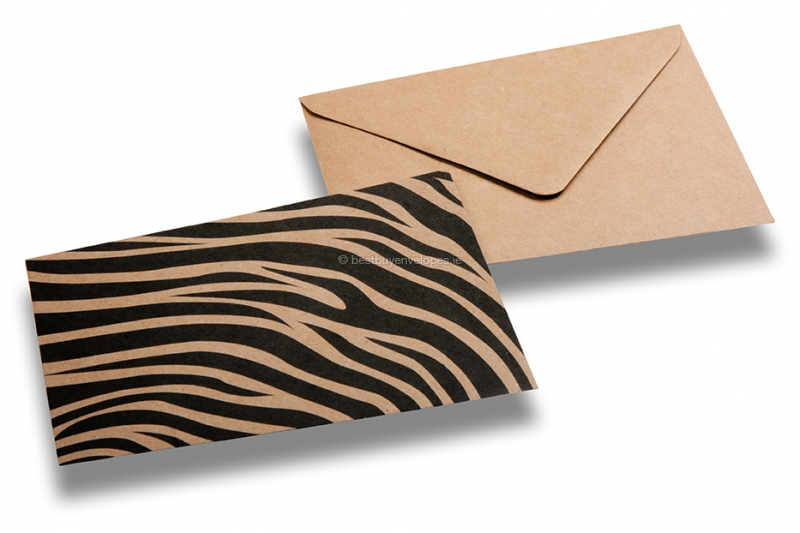 Decorative kraft envelopes - zebra