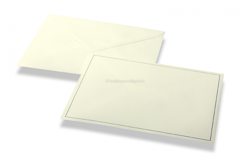 Mourning envelopes - Cream + single border