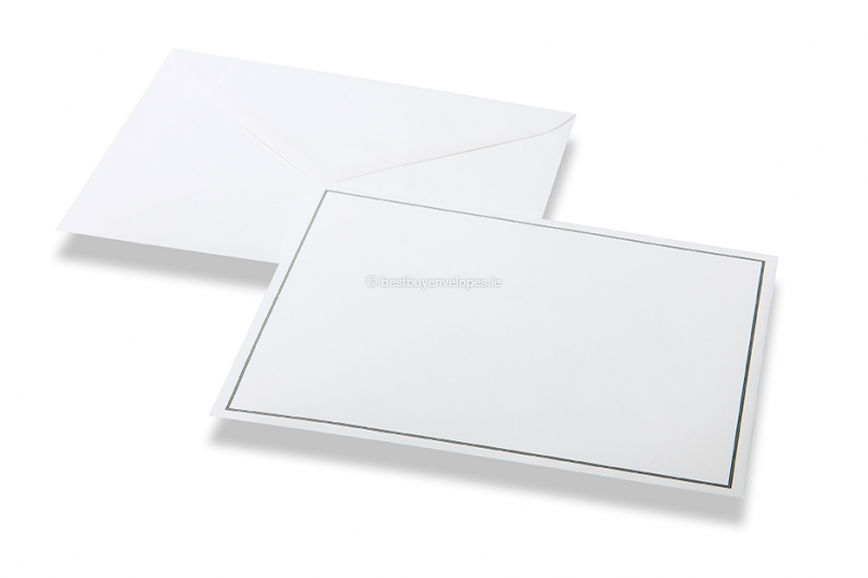 Mourning envelopes - White + double border