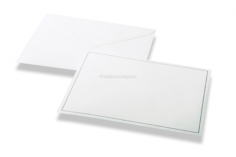 Mourning envelopes - White + single border