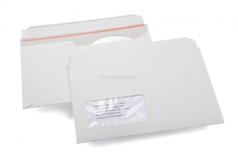 Cardboard envelopes with multimedia pocket - CD/DVD envelope with window