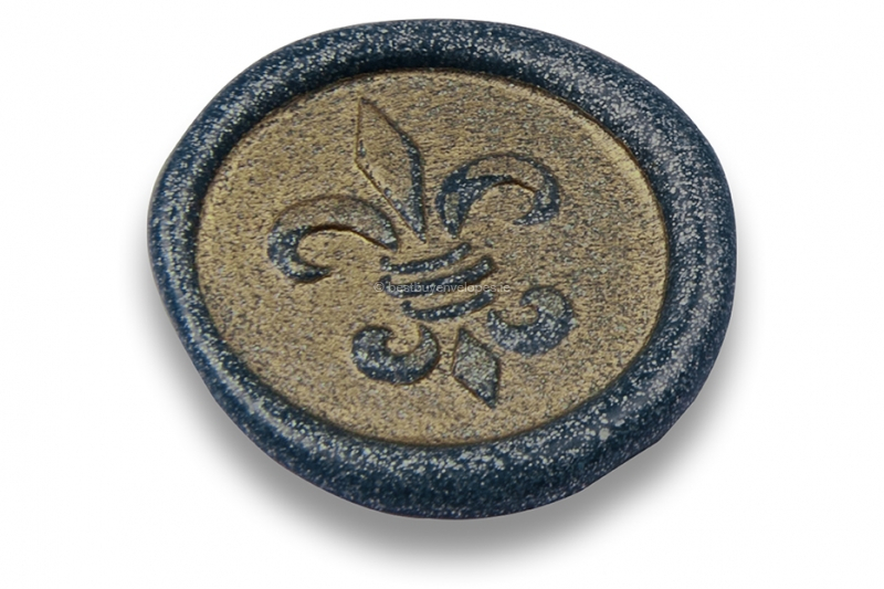Wax seals - French lily dark blue