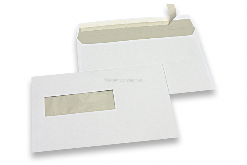 Laser printer envelopes, 156 x 220 mm (EA5), window on left 40 x 110 mm, window position 20 mm from the left side and 66 mm from the bottom, weight each approx. 6 g. 