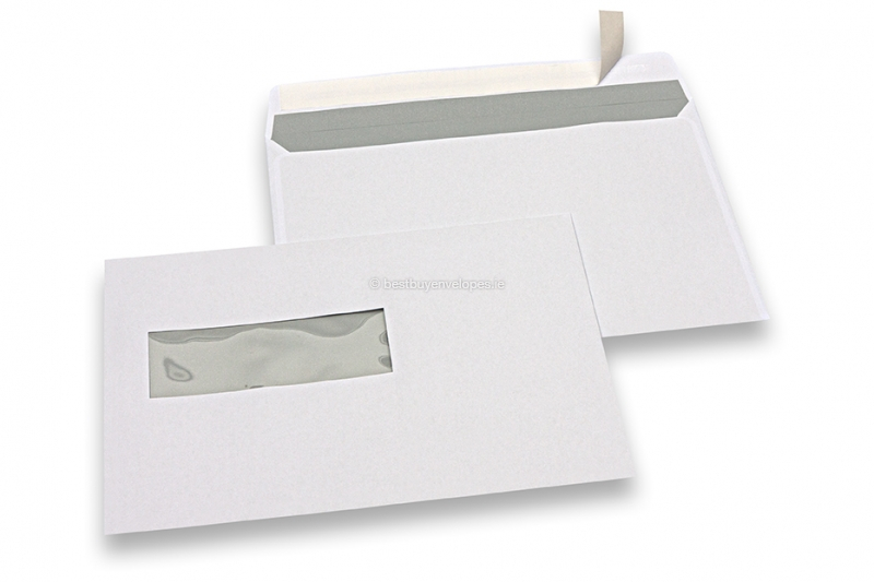 Laser printer envelopes, 162 x 229 mm (C5), window on left 40 x 110 mm, window position 20 mm from the left side and 72 mm from the bottom, weight each approx. 7 g. 