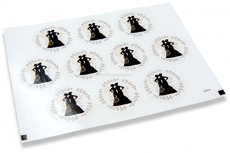 Wedding envelope seals - woman & woman 