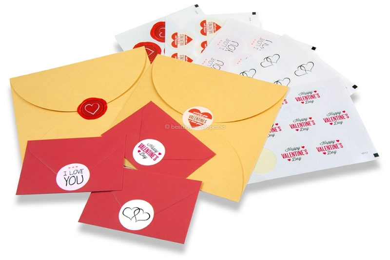 Love envelope seals - various