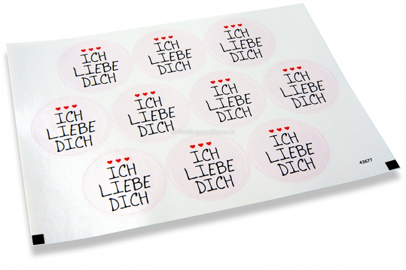 Love envelope seals - Ich liebe dich