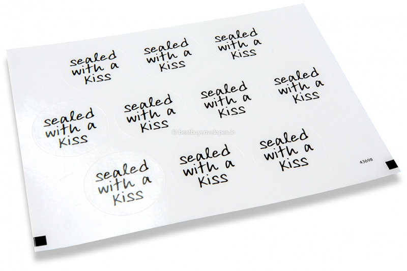 Love envelope seals - sealed with a kiss