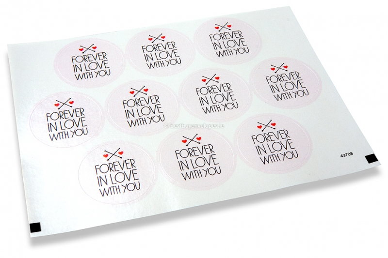Love envelope seals - forever in love with you