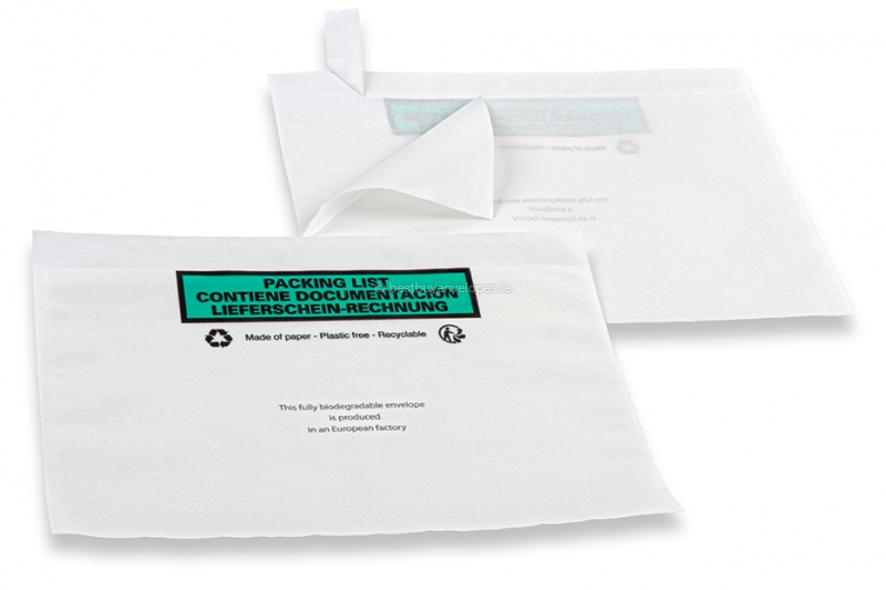 Paper packing list envelopes - 165 x 228 mm printed
