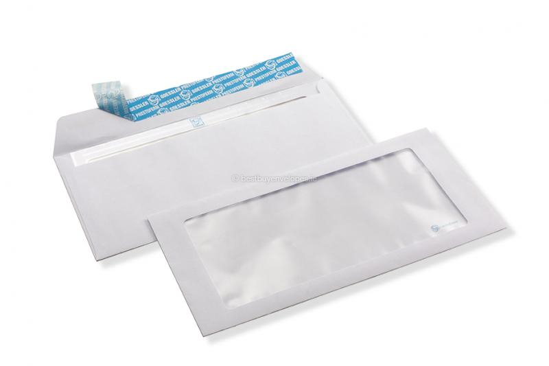 Panorama window envelope, 114 x 229 mm (C5/6), 100 gram, strip closure, (window format 85 x 185 mm, position: 22 mm from the left, 15 mm from the bottom)