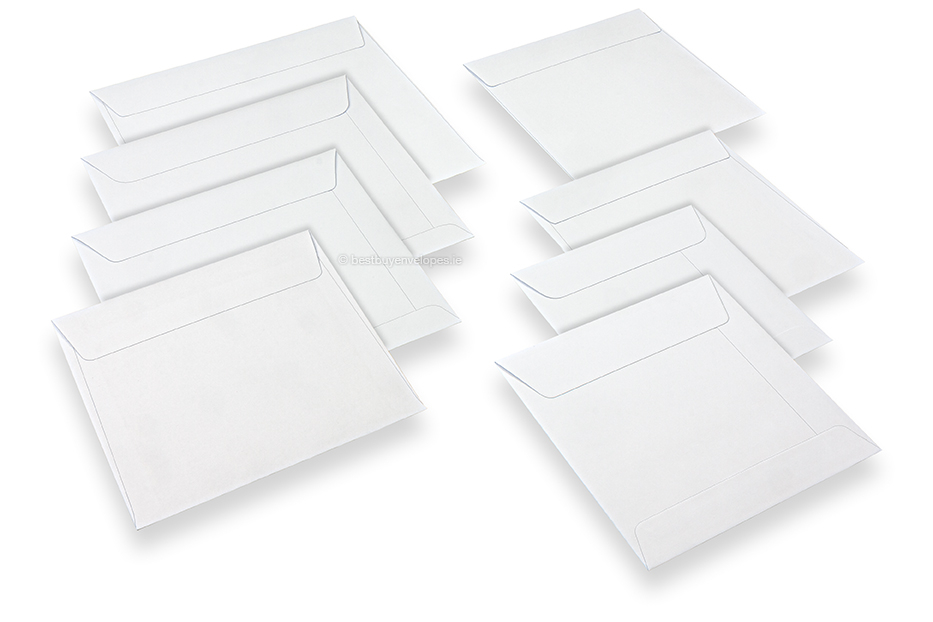 Square white envelopes 