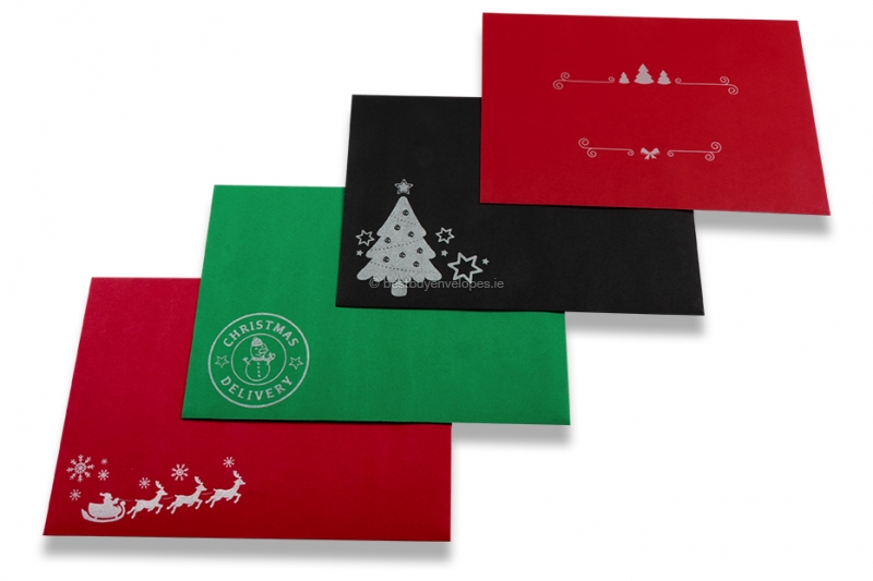 Coloured Christmas envelopes