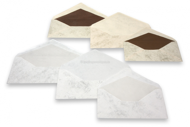 Marbled envelopes - grey and brown