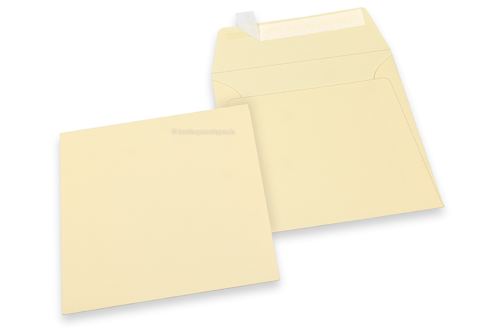 Ivory white coloured paper envelopes -160 x 160 mm