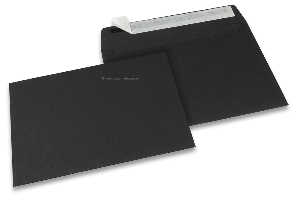 Black coloured paper envelopes - 162 x 229 mm