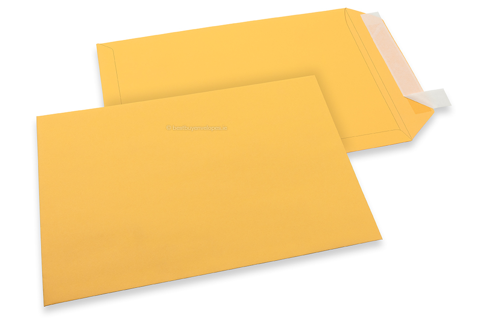 Gold-yellow coloured paper envelopes  - 229 x 324 mm