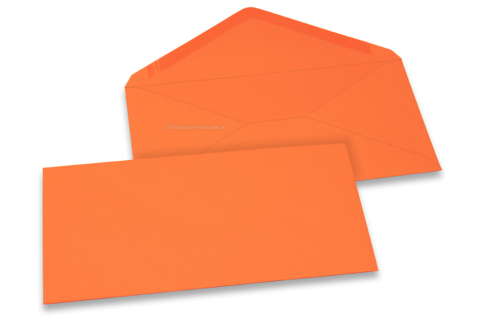 Coloured greeting card envelopes - orange, 110 x 220 mm