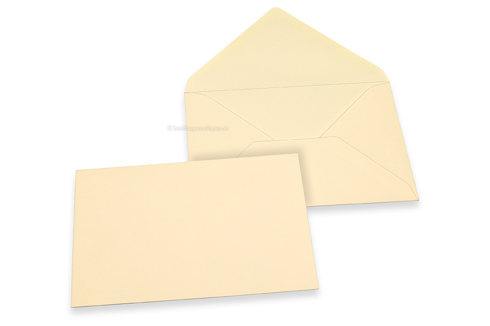Coloured greeting card envelopes - ivory white, 114 x 162 mm
