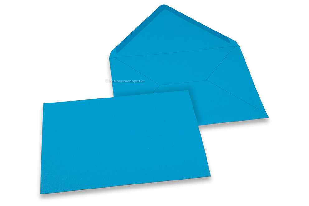 Coloured greeting card envelopes - ocean blue, 162 x 229 mm